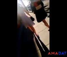 Beautiful young white girl in see through dress.