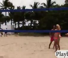 Pretty teens showed off ass and pumped