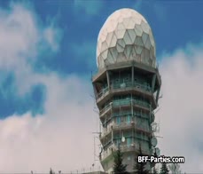 Cosplay foursome with a hard dick and alien dildos