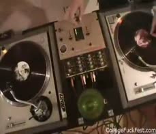 Spit roasted coed teen whore gets her pussy drilled