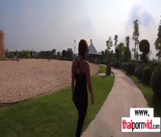 Hot amateur Thai teen Cherry trying some new learned tricks in the bedroom