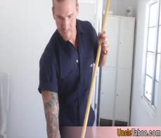 Our schools janitor is a sex god and today I met him after classes Then this happened