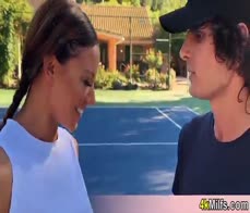 Cassie the tennis instructor having fun after the match Her pussy needs to be filled with cum