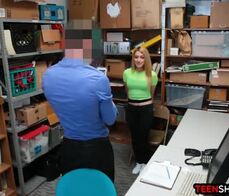 Tiny teen thief busted and banged in a security office