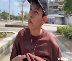 Teen latin Tayron Ortega huge dick handjob