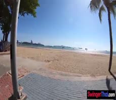 Big boobs Thai GF made a horny homemade sex video with two week boyfriend