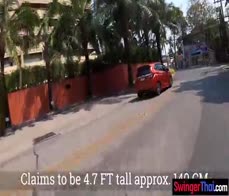 Tiny Thai teen amateur date turns into a blowjob and sex while he recorded