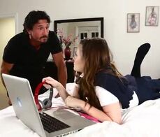 Personal trainer spanks annoying teen hard on the ass