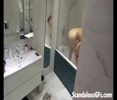 My girl looks stunning naked in this steamy bathroom video