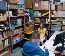 Russian teen shoplifter caught and fucked by security