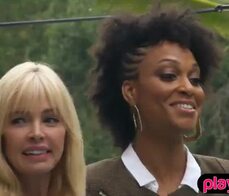 Two sexy bffs chick doing their lesbo stuff in the tub