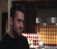 Gays Carter Woods and Dante Colle anal fuck and creampie in the bedroom