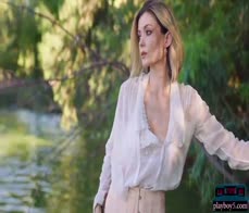 Huge natural boobs German Playboy model shows off her luscious body