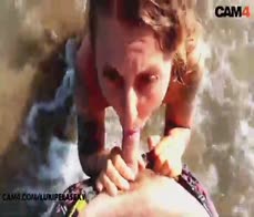 Filthy couple fuck each other on hot sunny beach