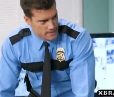 Hot latina MILF busted by the stores security guard