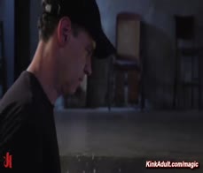 Slave Juliette March is throat fucked and flogged