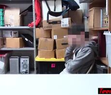 MILF mall cop Rachael Cavalli catches and fucks a thief