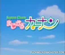 Weird anime ball busting teen smashes crotch