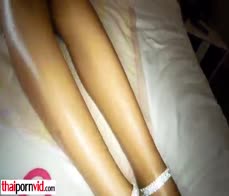 Petite amateur Thai teen Lily Koh masturbating and sucking a white cock