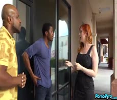 Redhead Lauren Phillips Has ThreeWay With Two Black Guys