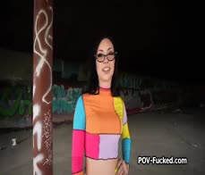 Inviting Latina spinner for a quickie at home