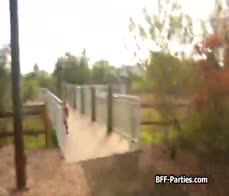 Naughty joggers getting fucked on by one