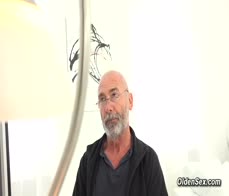 Horny old man Nico N fucking blonde teen Masha Ray in doggy style position