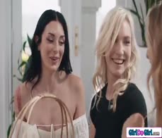 Lesbians seduce neighbor into pussy n anal fisting threesome