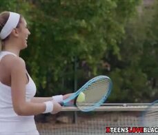 Cute teenie chick fucked by the BBC of her tennis coach