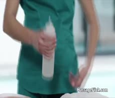 Masseuse eats out big tits beautiful holes