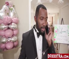 Sexy teen bride fucks husbands black friends and enjoyed her wedding gift