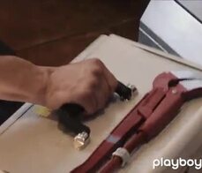 Frustrated housewife pays with pussy for the repairman