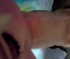 Cute girl blowjob a thick huge cock