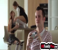 Finally some real fun for stepbrother with hot stepsister and her friend