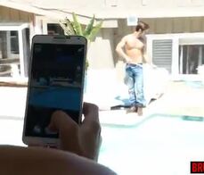 Jealous teen gets smash fucked by a handsome pool boy