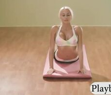 Two babes learned some yoga exercises