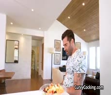 Sloppy throating by busty brunette bombshell Hazel