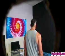 Horny stepdad is obsessed with stepson sex life