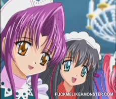 Cock sucking anime maid fucking