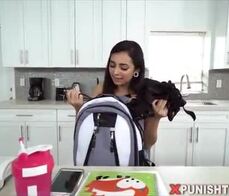 Dude fucks a hot tutor teen chick BDSM rough style