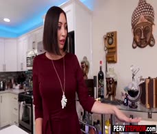 Stepson finger fucked horny MILF stepmom after she asked for back massage