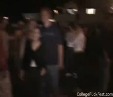 Hot college slut fucked from behind at party