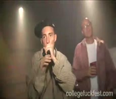 Teen college slut fucks hard cock at party