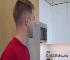 Stepson and his pal gang bang his busty stepmom