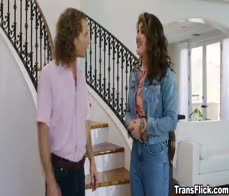 Tranny gets anal fucked by her old fuck buddy Jayden Marcos after a breakup