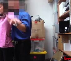 Tiny titted teen thief punish fucked by a LP officer