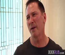 Kinky big ass teen masseuse Stella Sedona sucking my big dick after massage