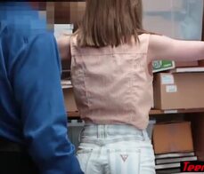 Arrogant teen thief fucked for freedom by a LP officer