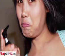 Big titted amateur Thai MILF Lily Koh fucking a farangs small white cock