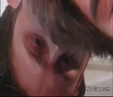 Gay threesome in the mail cabon of the train